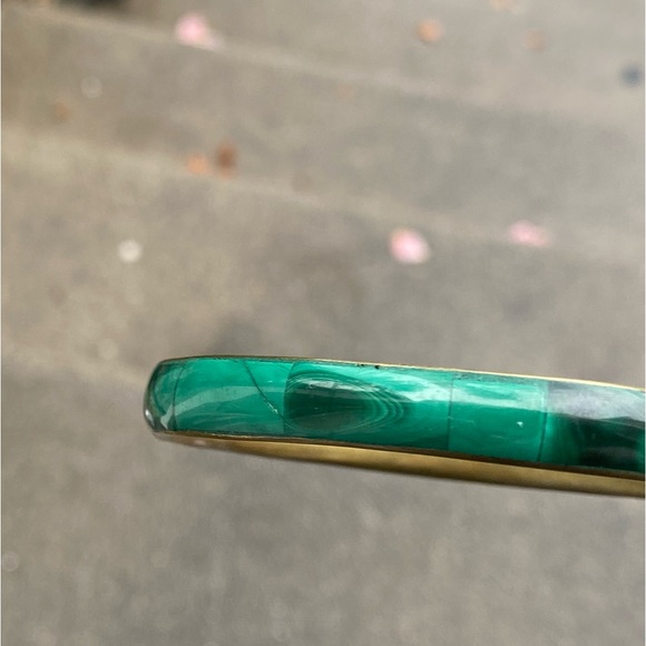 Jade turquoise imitation plastic bracelet - Picture 2 of 5